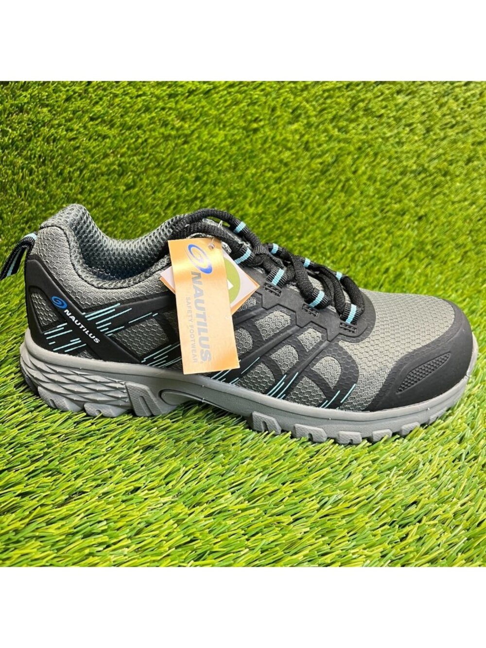 Nautilus Stratus Womens Size 7.5 Gray Black Composite Toe Work Safety Shoes